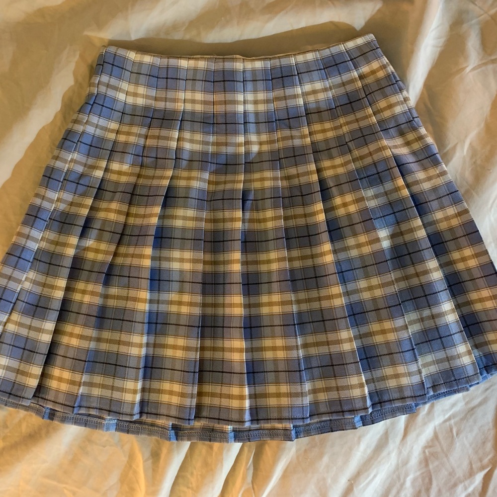 Plaid pleated skirt